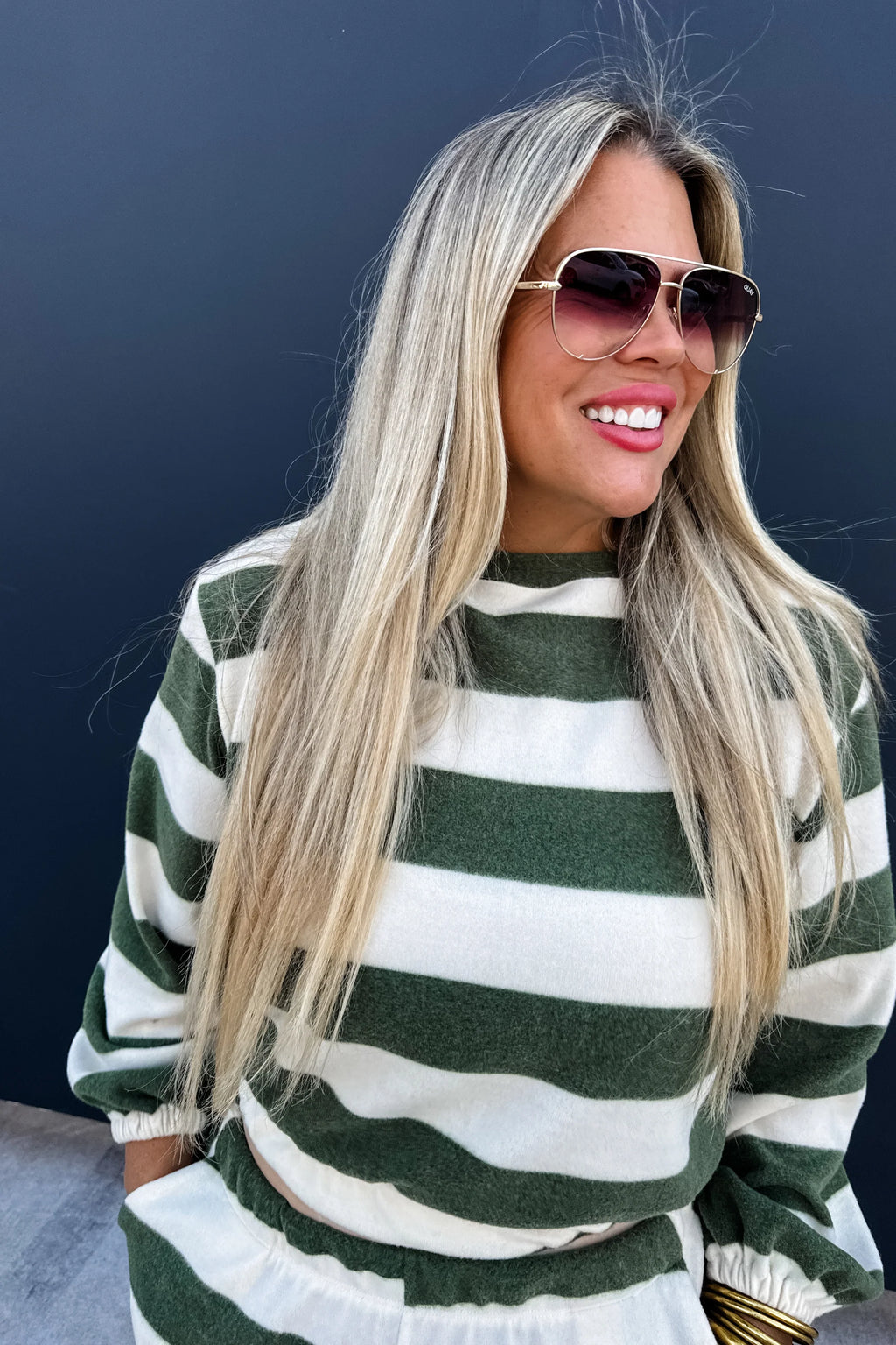 Lets just lounge striped set