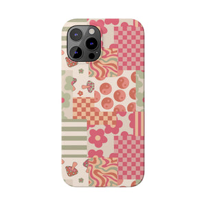 Groovy wavy mushroom Bright Phone Case