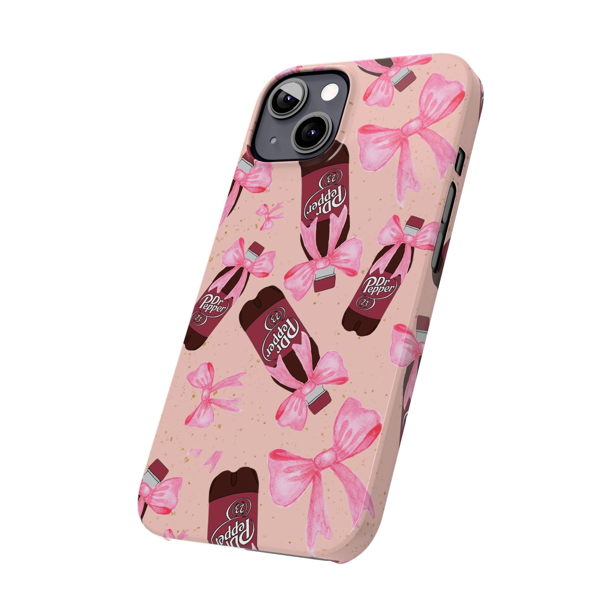 Phone Case - Bow Soda Pink Design