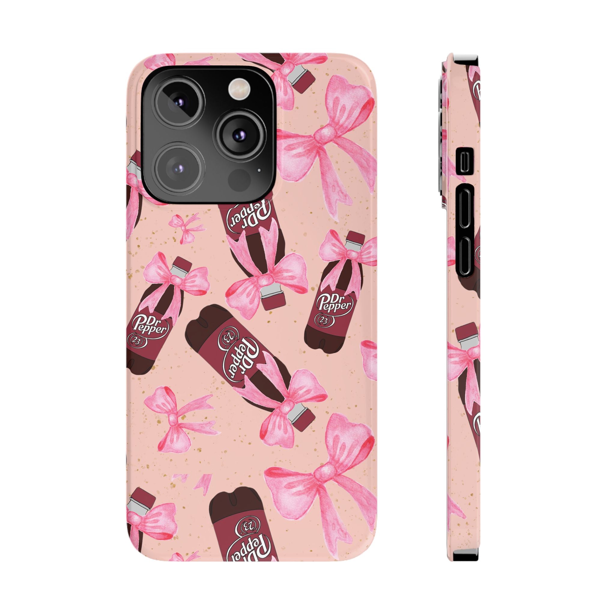 Phone Case - Bow Soda Pink Design