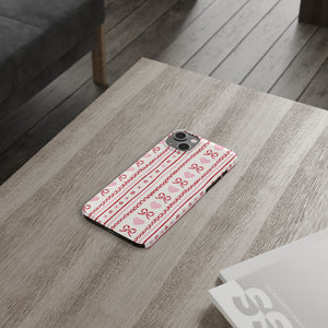 Watercolor Bow Slim Phone Case - Valentine's Day Print