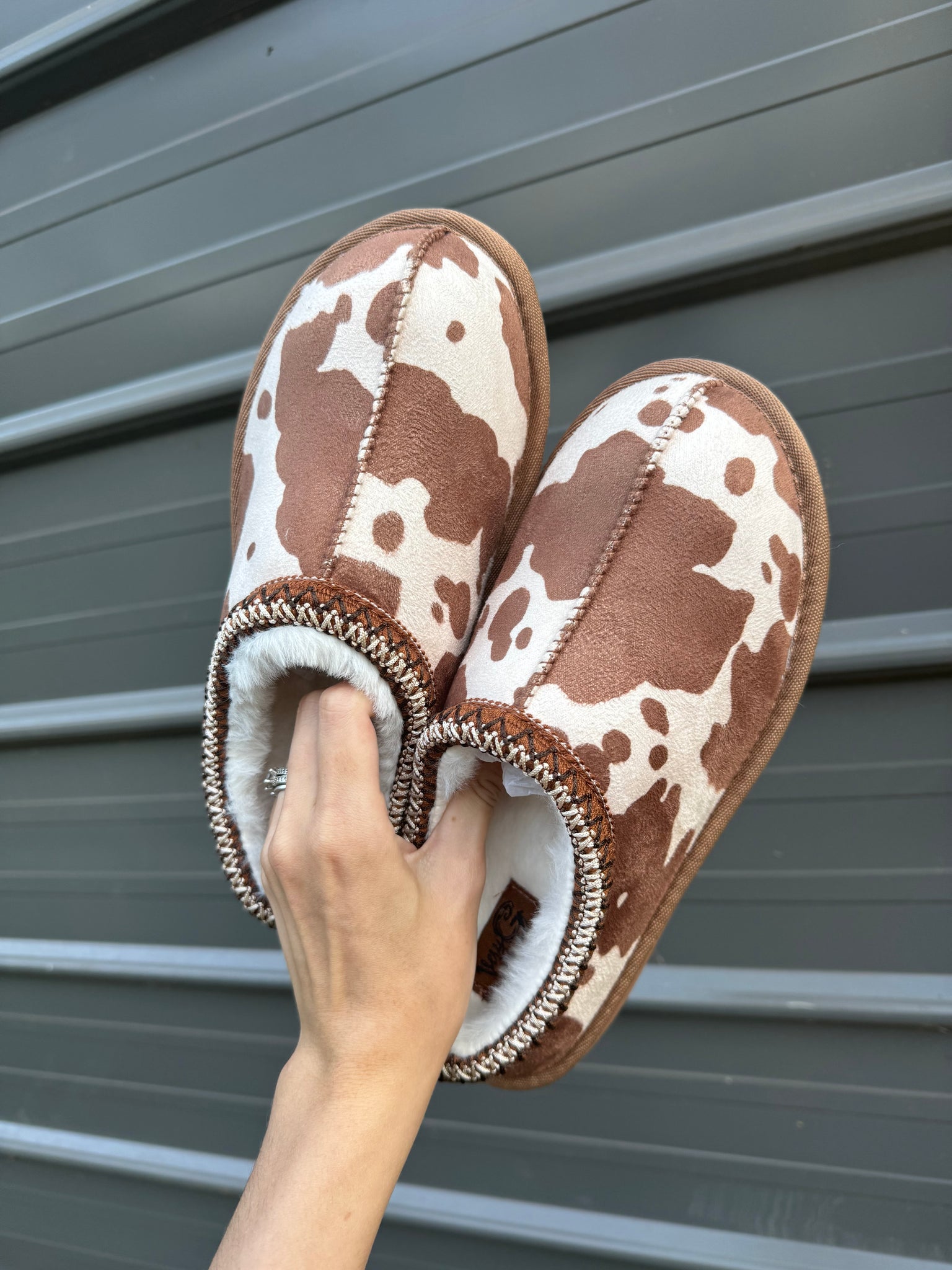 Cow print & regular bruin slippers