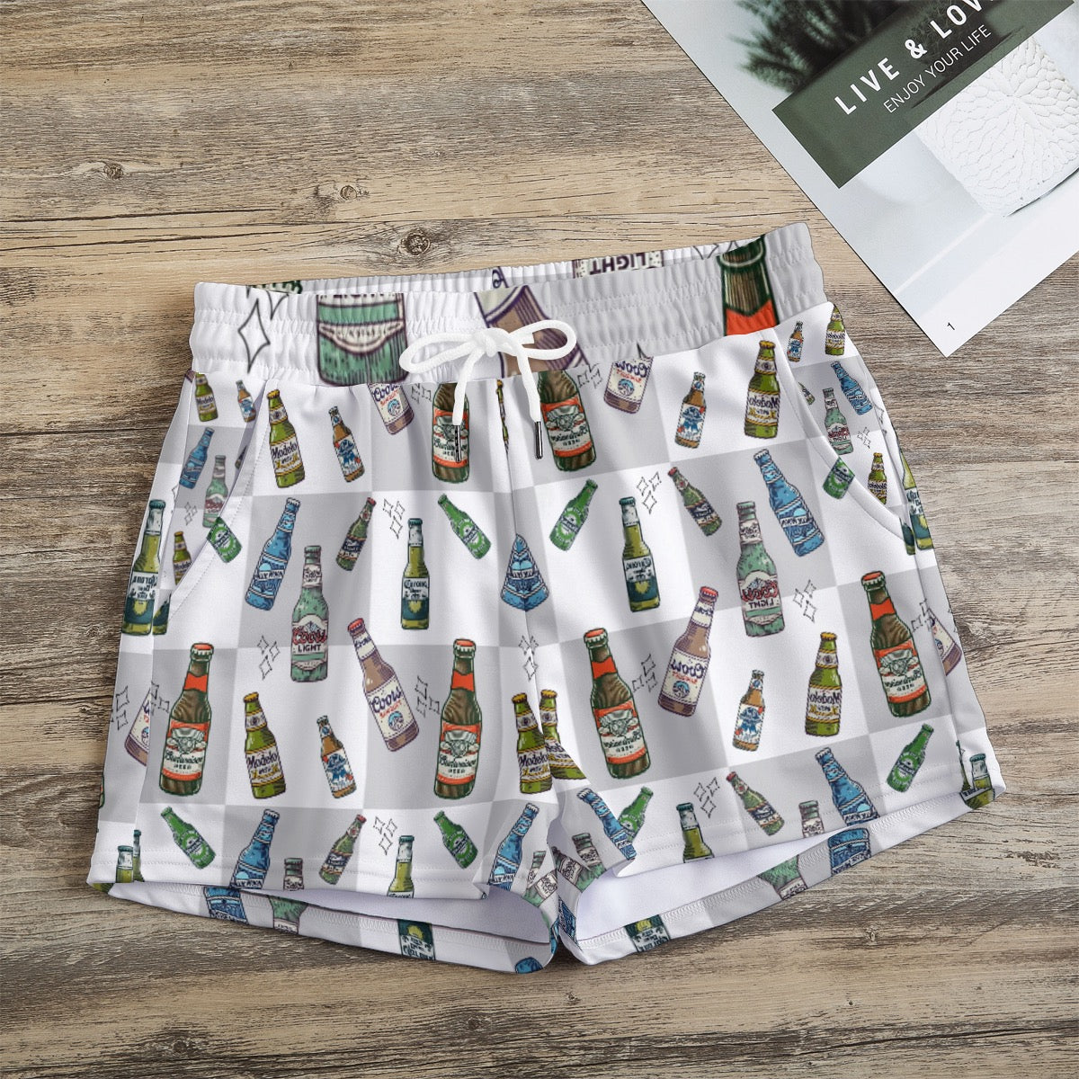 Beer bottle checker Shorts