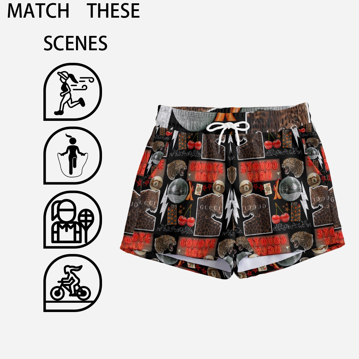 Coyote ugly collage Shorts