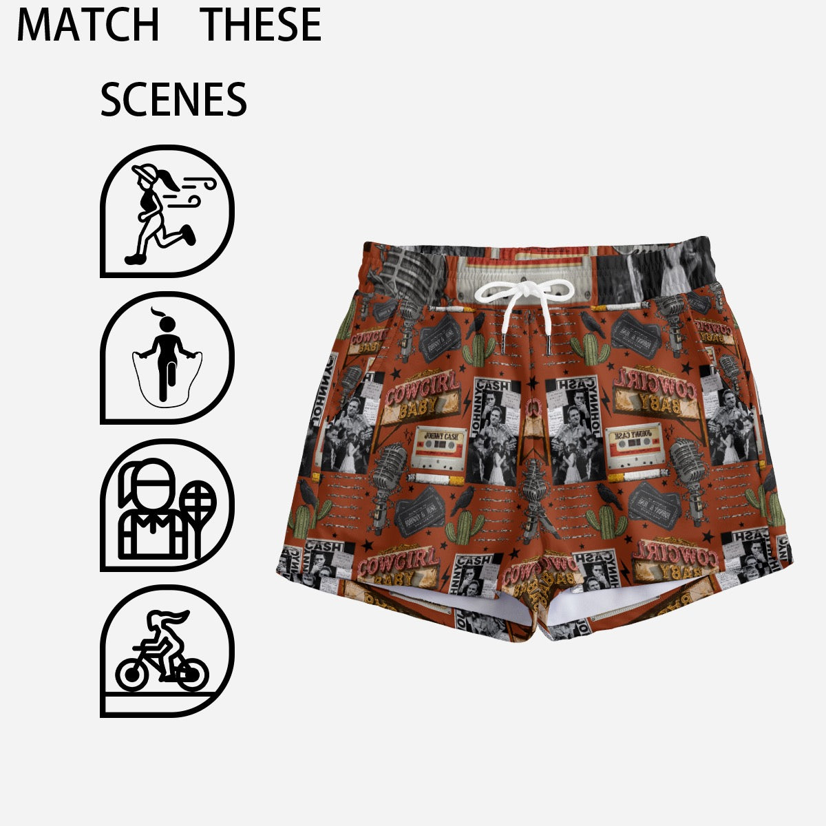 Johnny & June collage Shorts