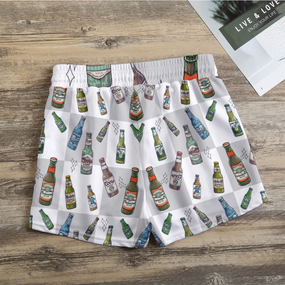 Beer bottle checker Shorts
