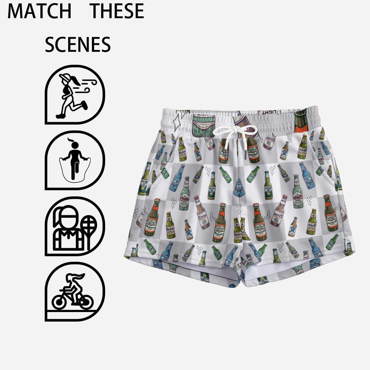 Beer bottle checker Shorts