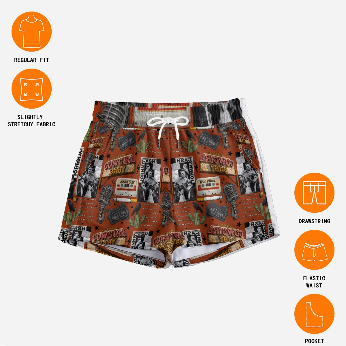 Johnny & June collage Shorts