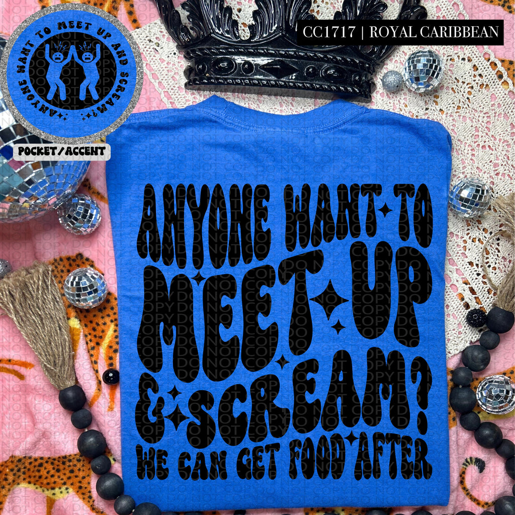 Anyone Want To Meet Up and Scream | Comfort Colors Tee