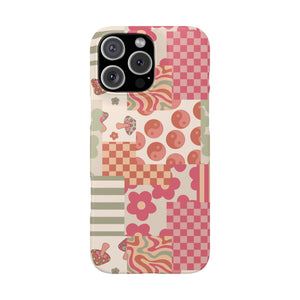 Groovy wavy mushroom Bright Phone Case