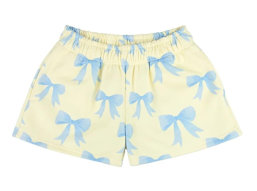 Blue bow comfort shorts