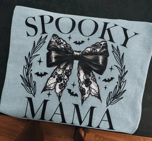 Spooky mama lace bow tee & sweatshirt