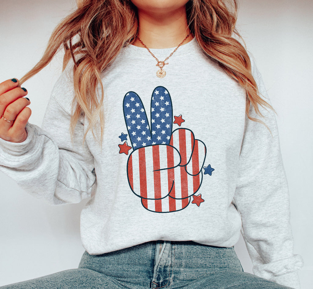 American Flag Peace Tee