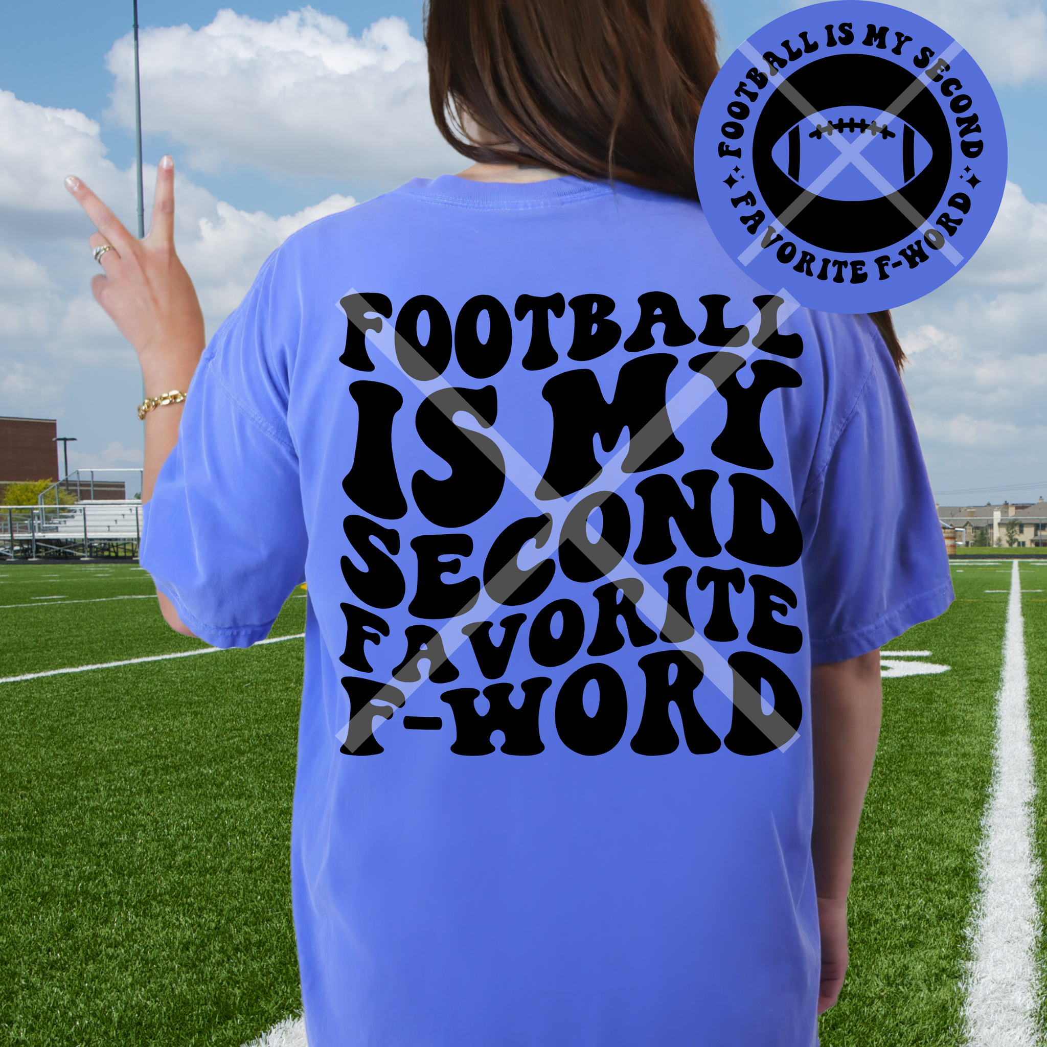 Football is My Second Favorite F Word Comfort Colors T-Shirt