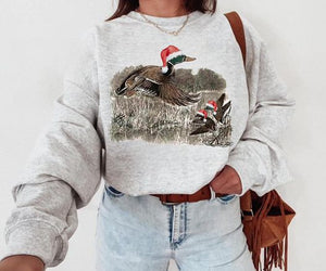 Vintage Christmas Mallard tee & sweatshirt