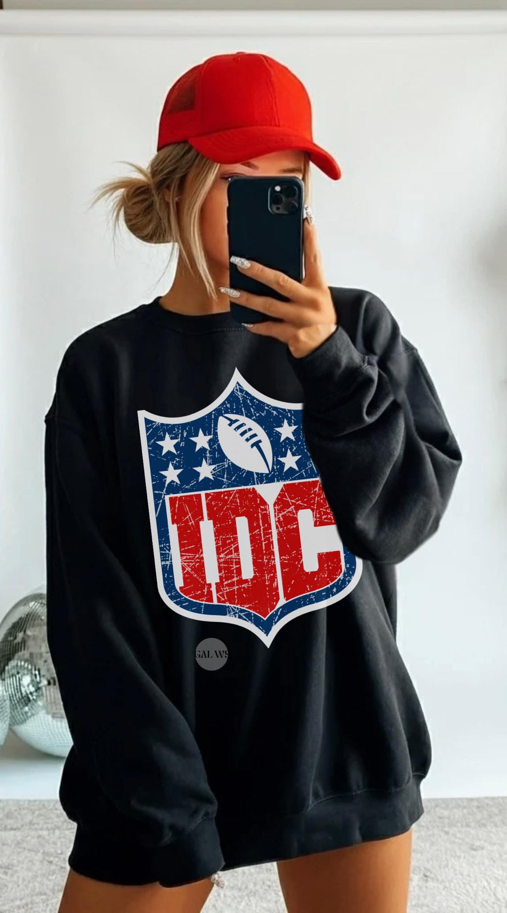 IDC black tee or sweatshirt