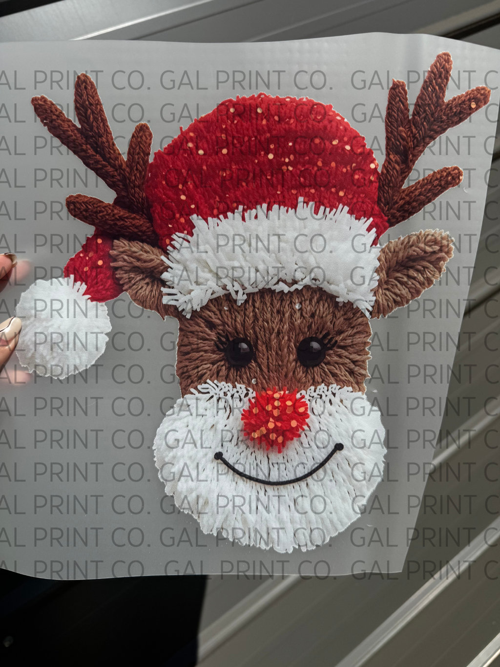 Faux yarn Christmas pre made DTF gang sheet