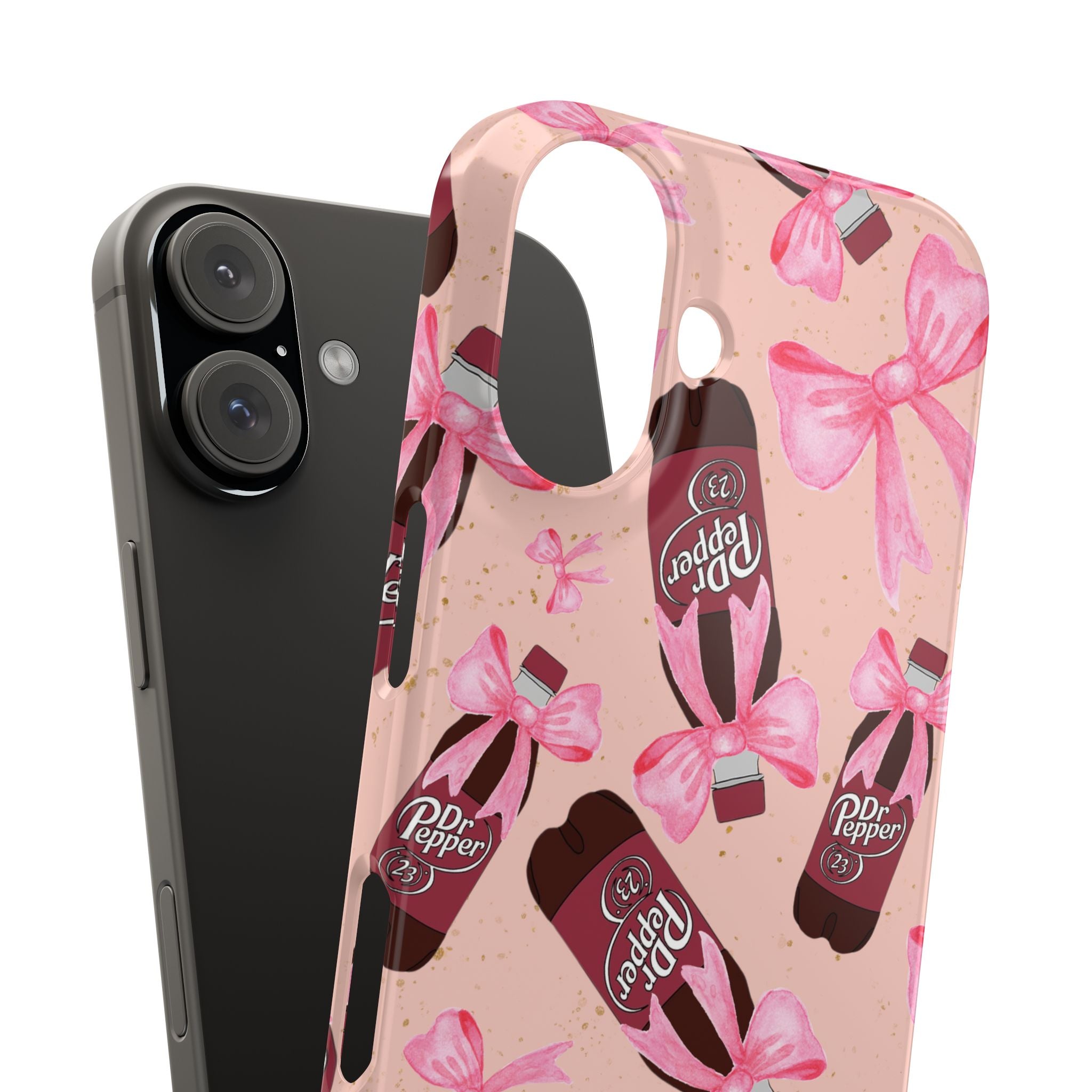 Phone Case - Bow Soda Pink Design