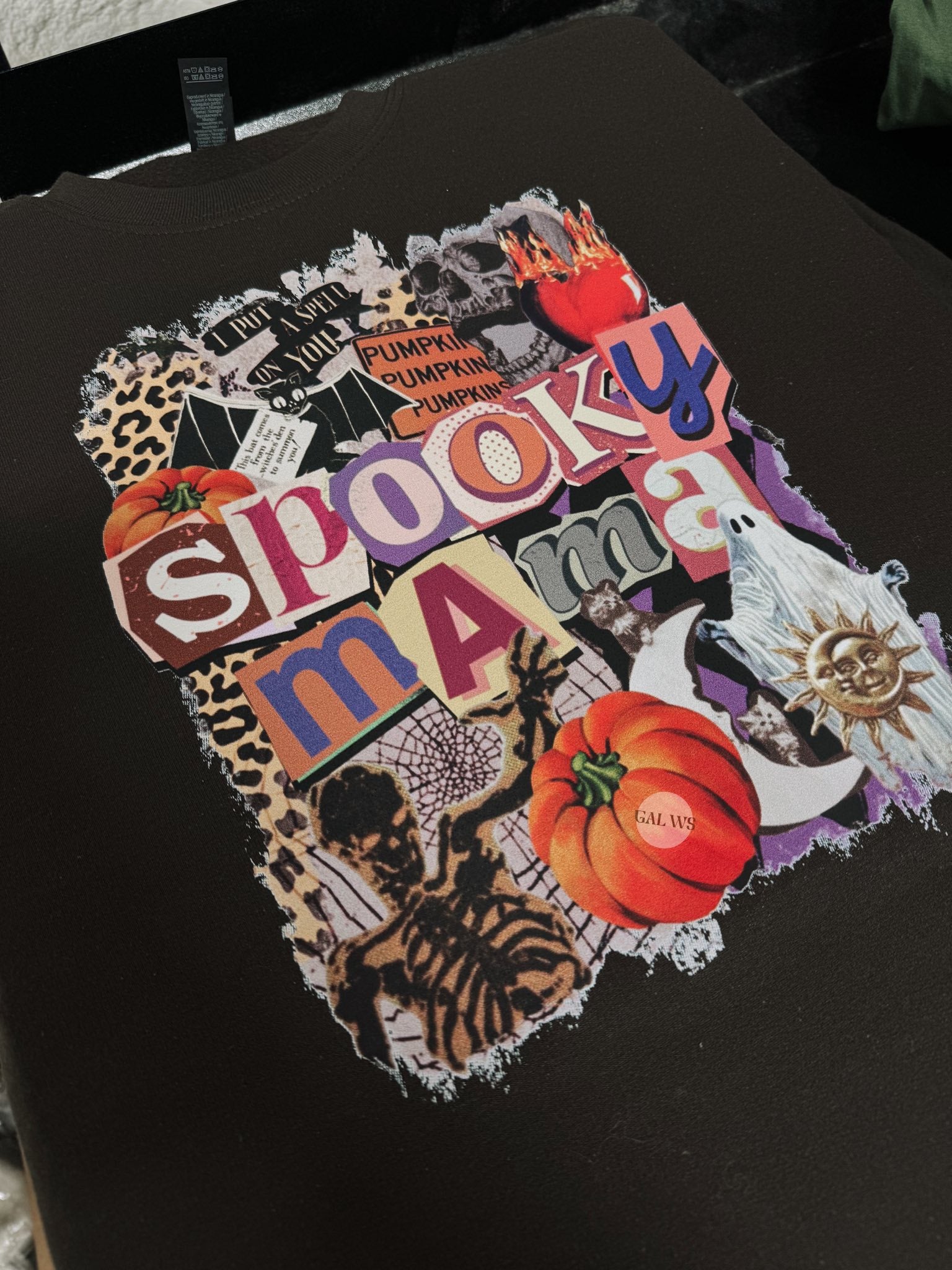 Spooky mama collage tee or sweatshirt