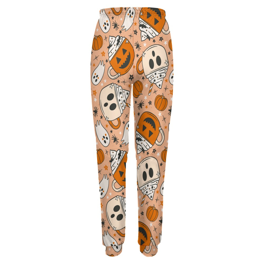 Pumpkin & Ghost whipped mug joggers (20 Business day turnaround time)