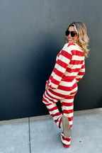 Lets just lounge striped set