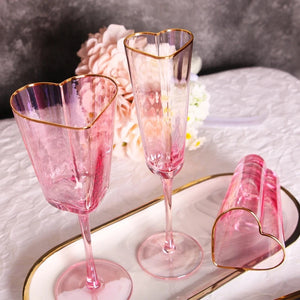 Heart shape wine, Champagne, & Regular glasses PRE ORDER (WILL SHIP END OF FEB)