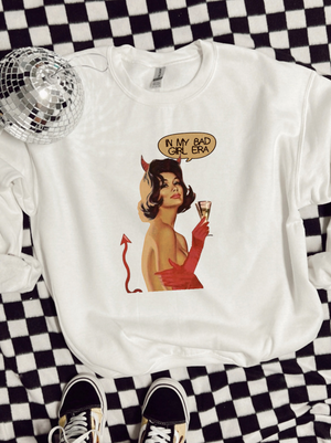 In my bad girl era retro design tee or sweatshirt