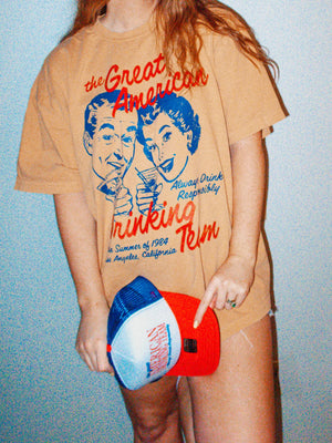 The great American drinking team oversized tee PRE ORDER (Will ship 6/28)