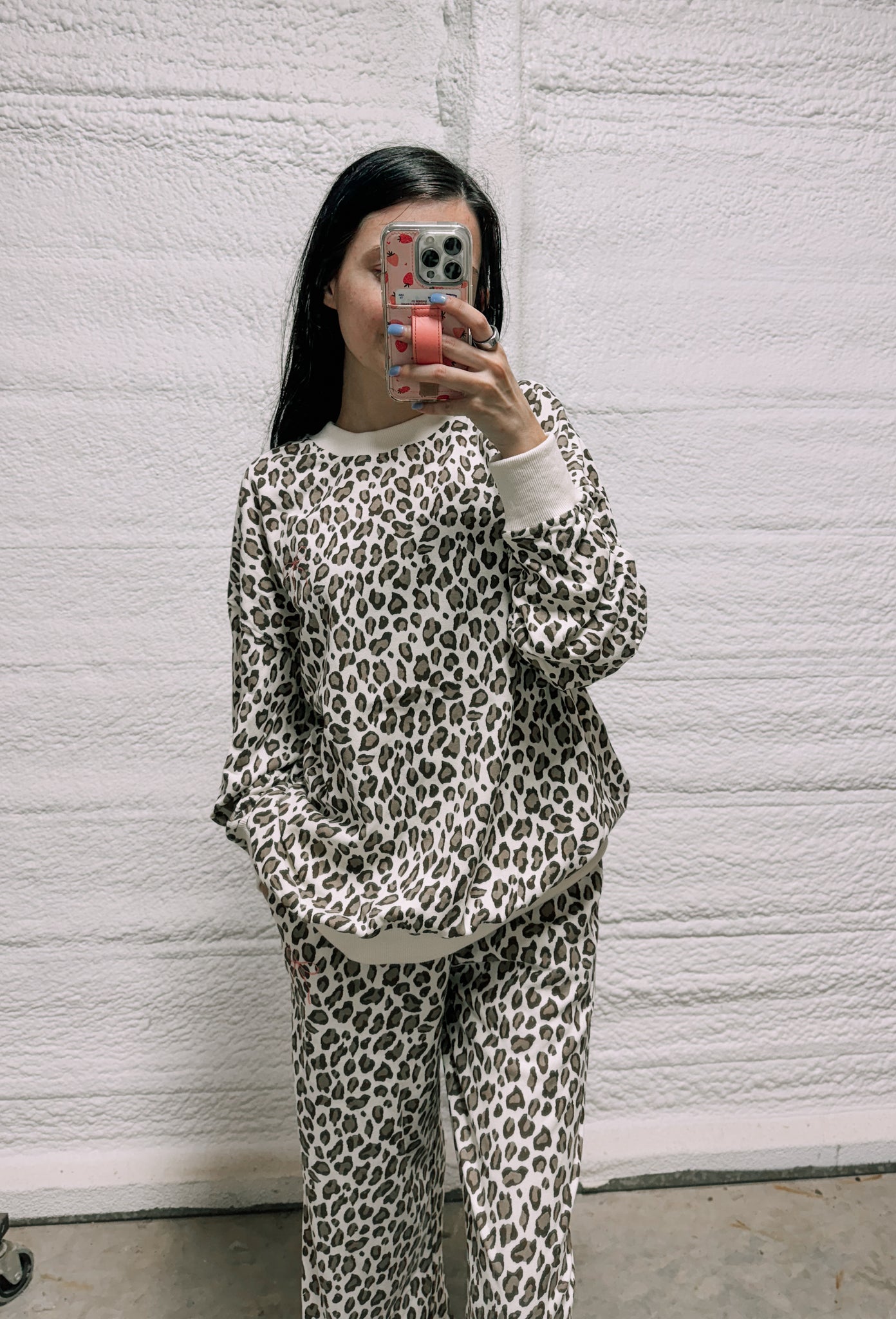 Brown cream leopard set
