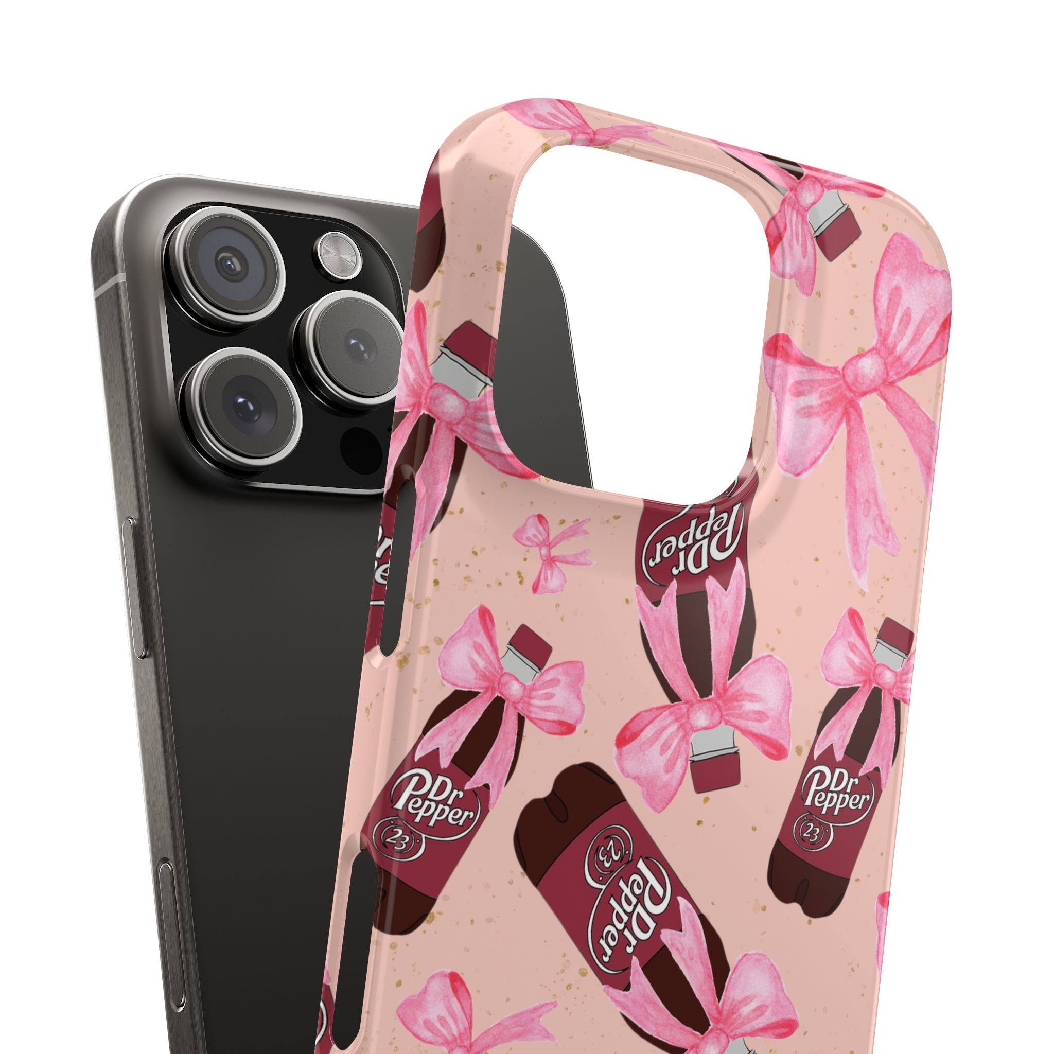 Phone Case - Bow Soda Pink Design