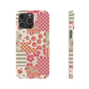 Groovy wavy mushroom Bright Phone Case