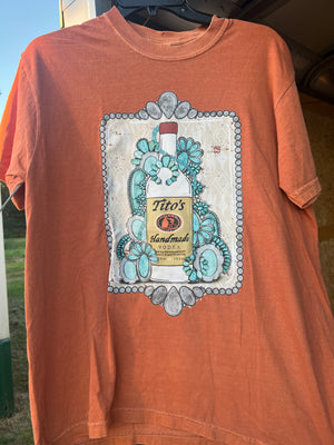 Turquoise & Tito’s yam tee