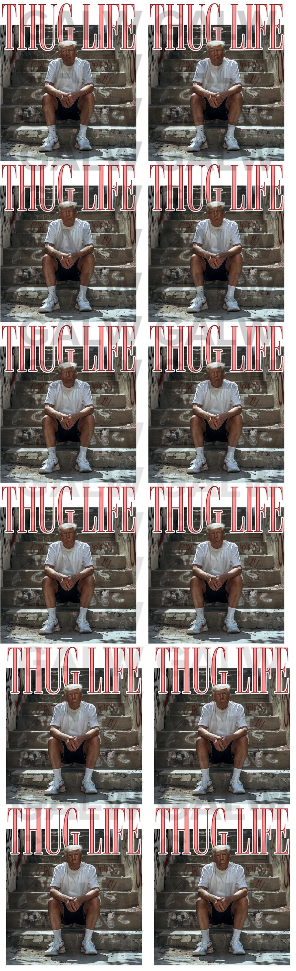 Thug Life T Man Premade Gang Sheet