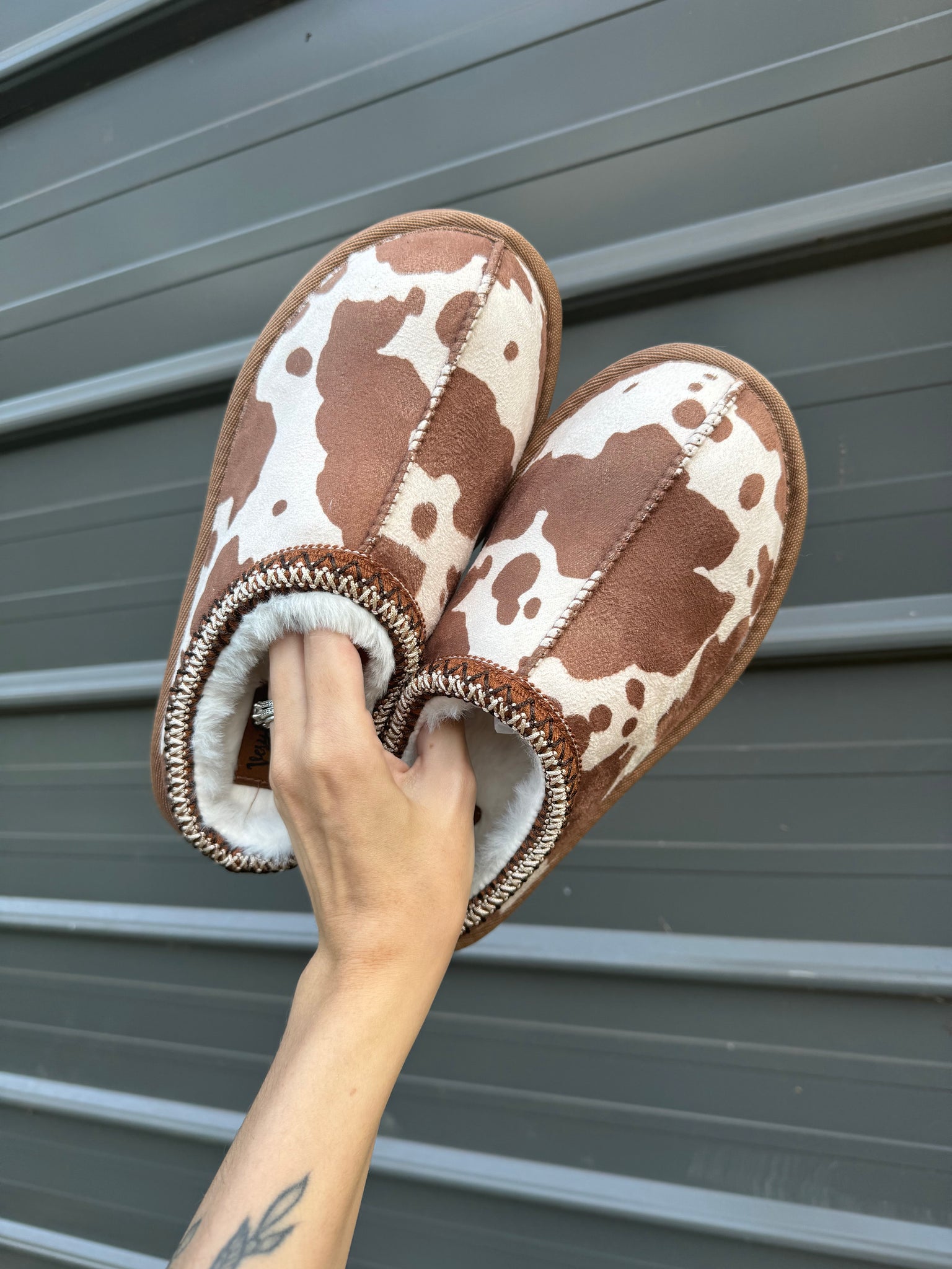 Cow print & REGULAR bruin slippers (READ DESCRIPTION)