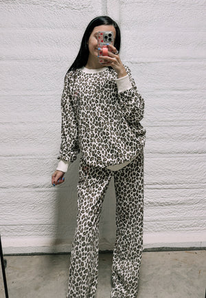 Brown cream leopard set