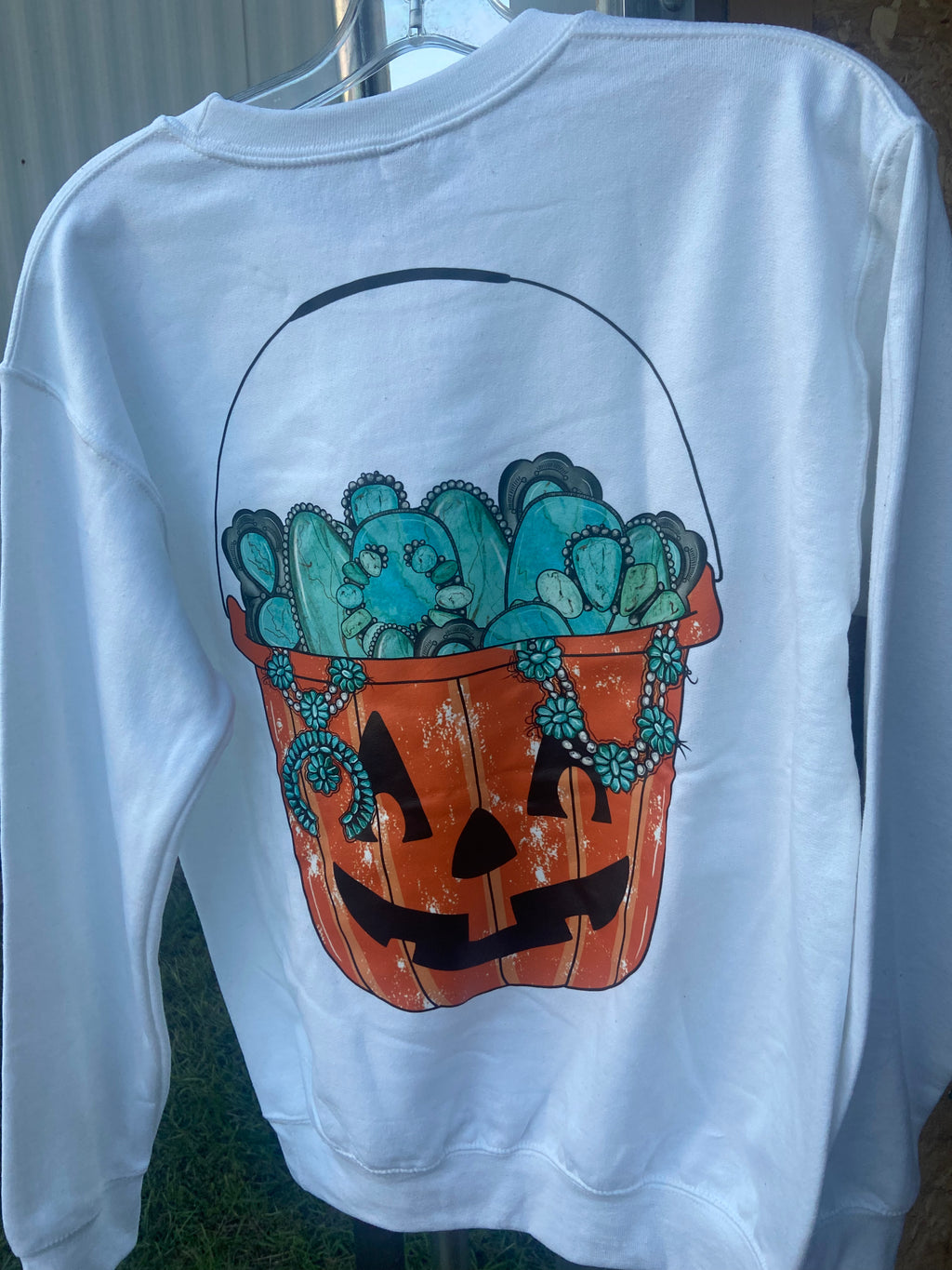 Turquoise pumpkin pail