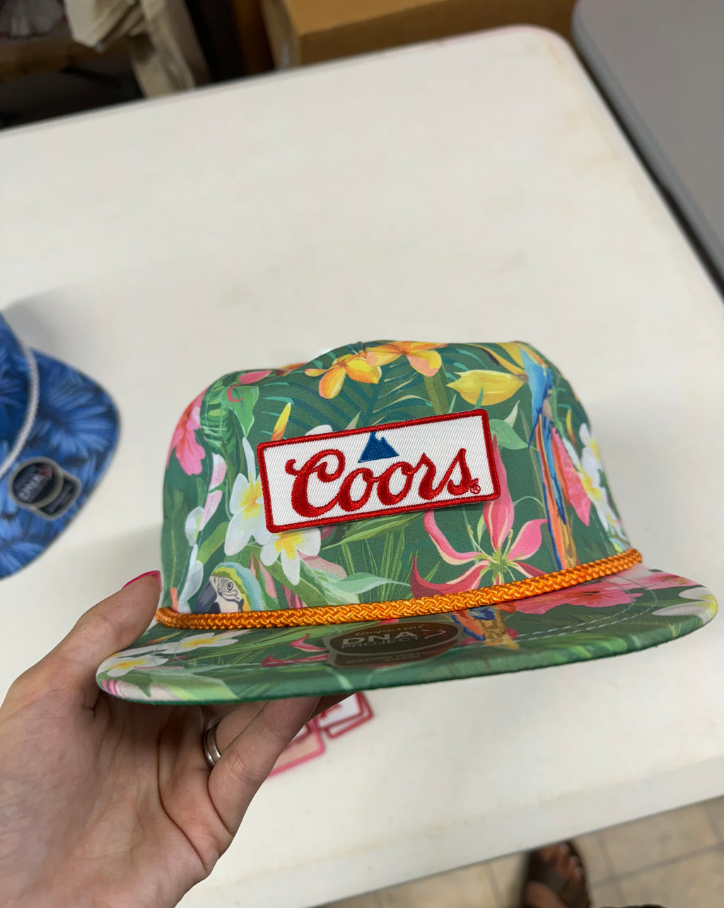 Coor red patch trucker hat