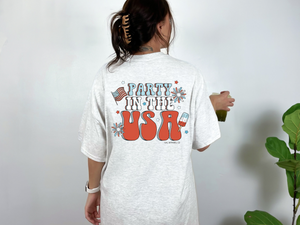 Party in the USA design (Back of shirt)