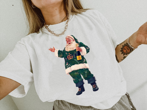 Boujee Santa with champagne tee or sweatshirt