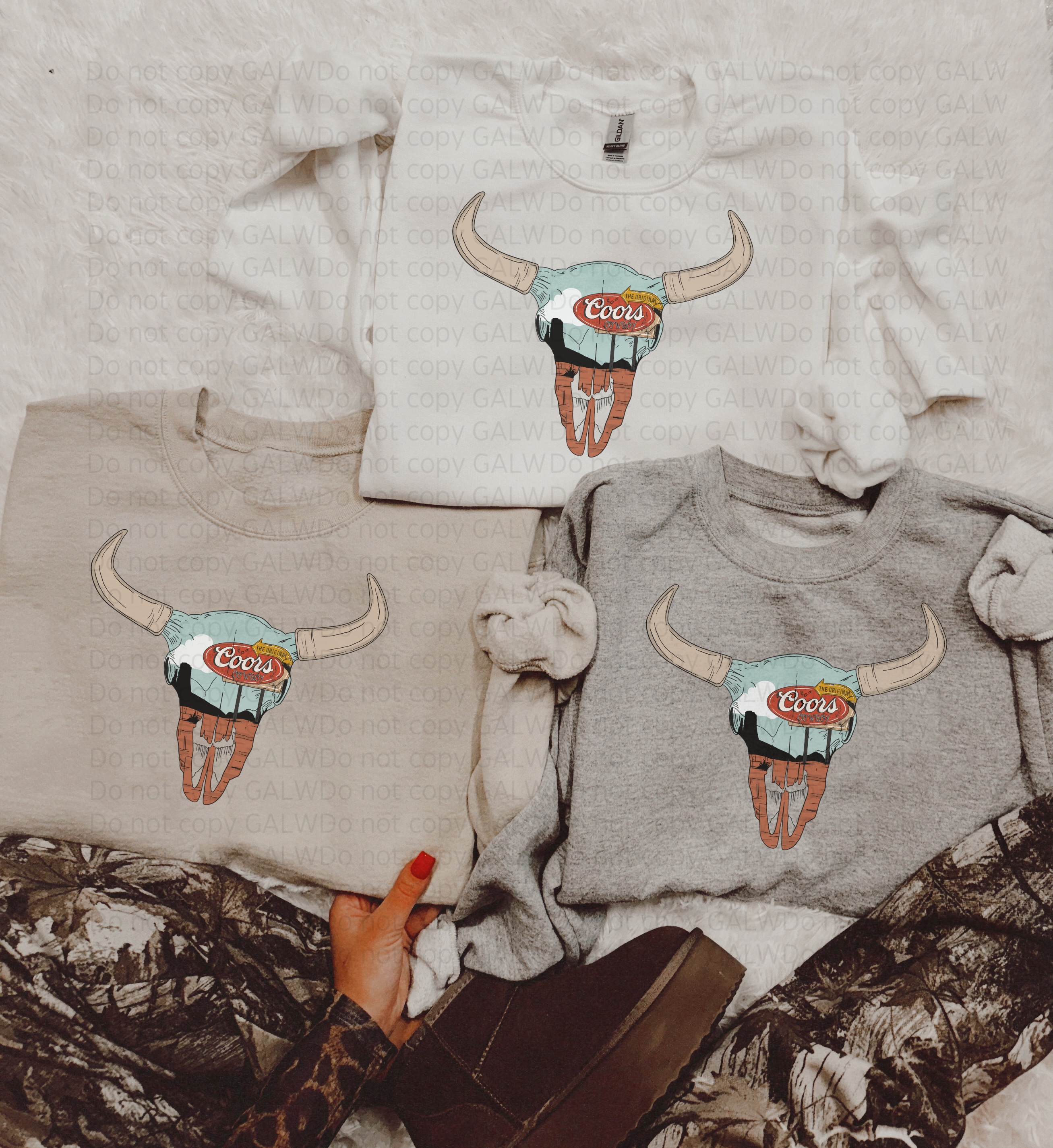 Beer skull tee & sweatshirt