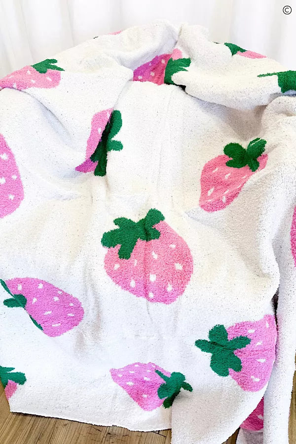 Strawberry luxury blanket