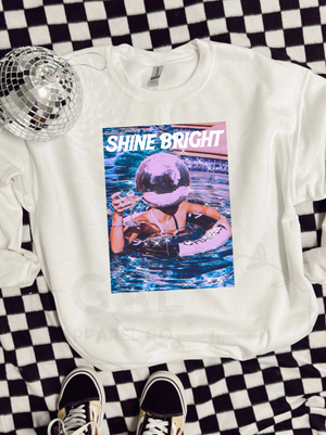 Shine bright disco ball design tee or sweatshirt