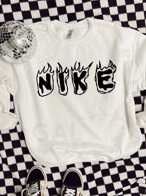 FLAME NKE design tee or sweatshirt