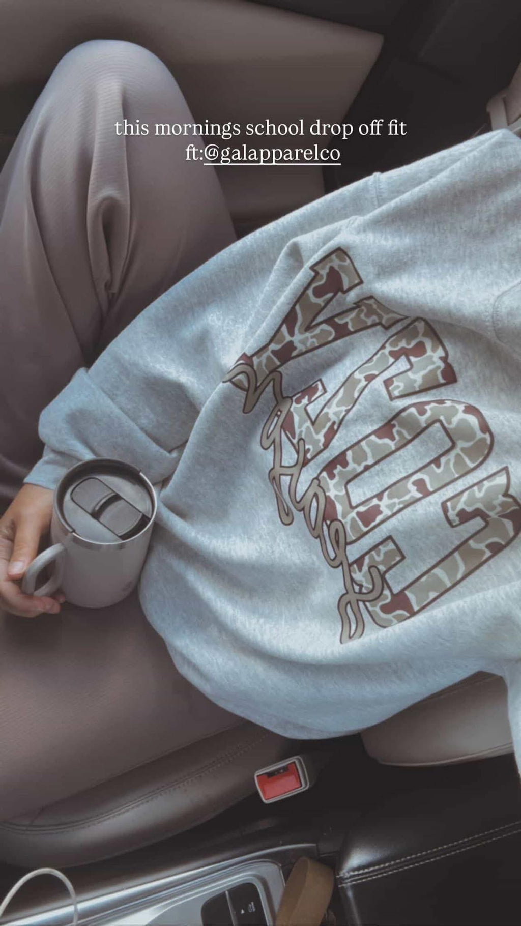 Camo cozy season tee or sweatshirt