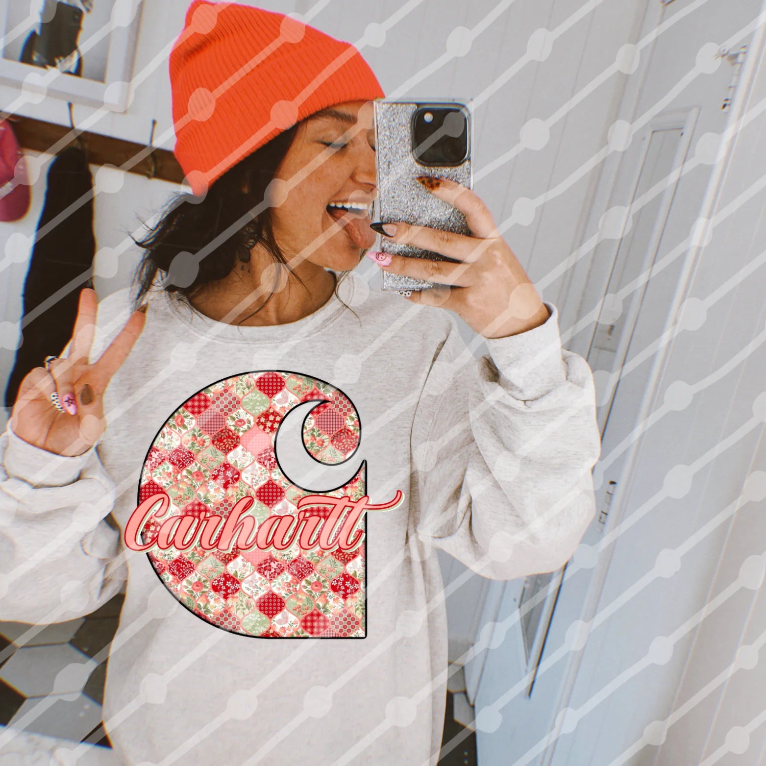 Reds & floral quilt CH tee or sweatshirt