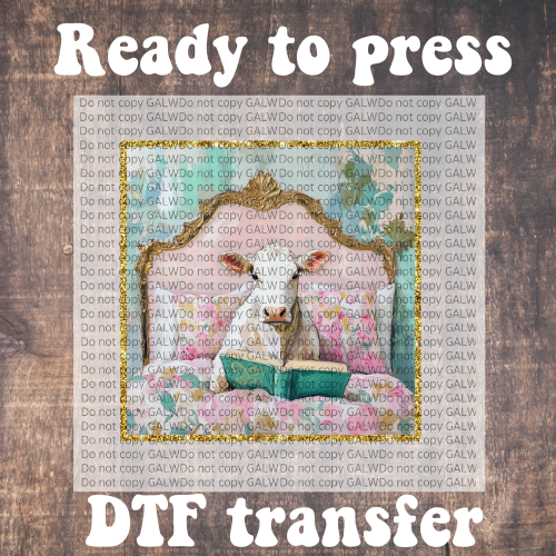Cow floral bed DTF full color transfer