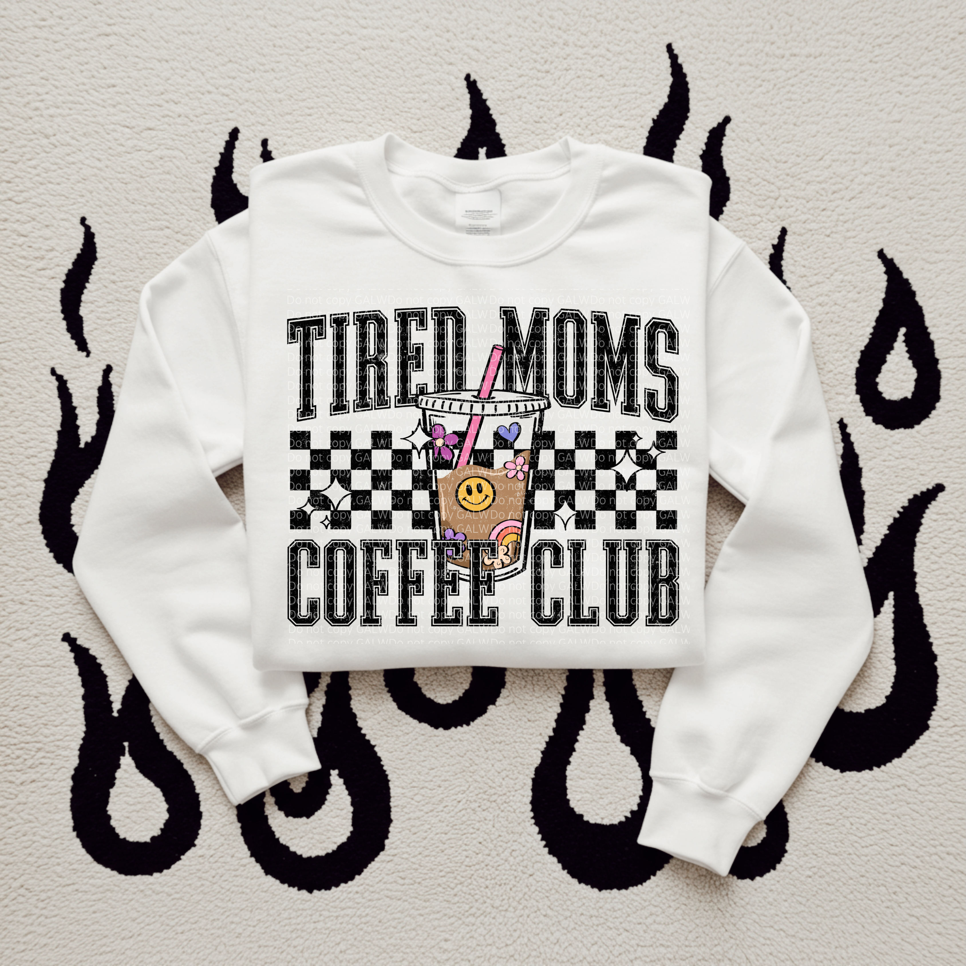 Tired moms coffee club tee or sweatshirt