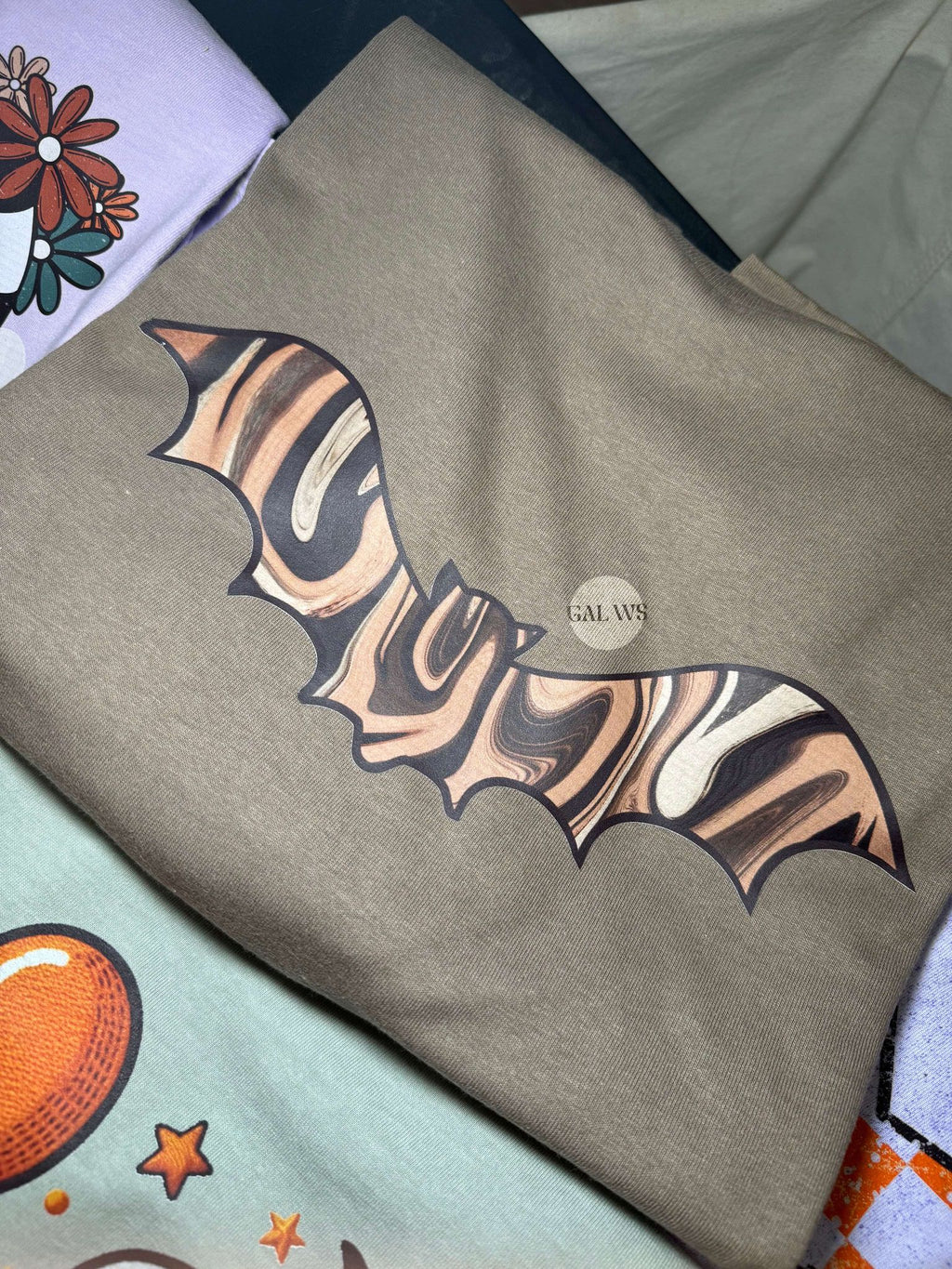 Halloween Marbled bat tee & sweatshirt