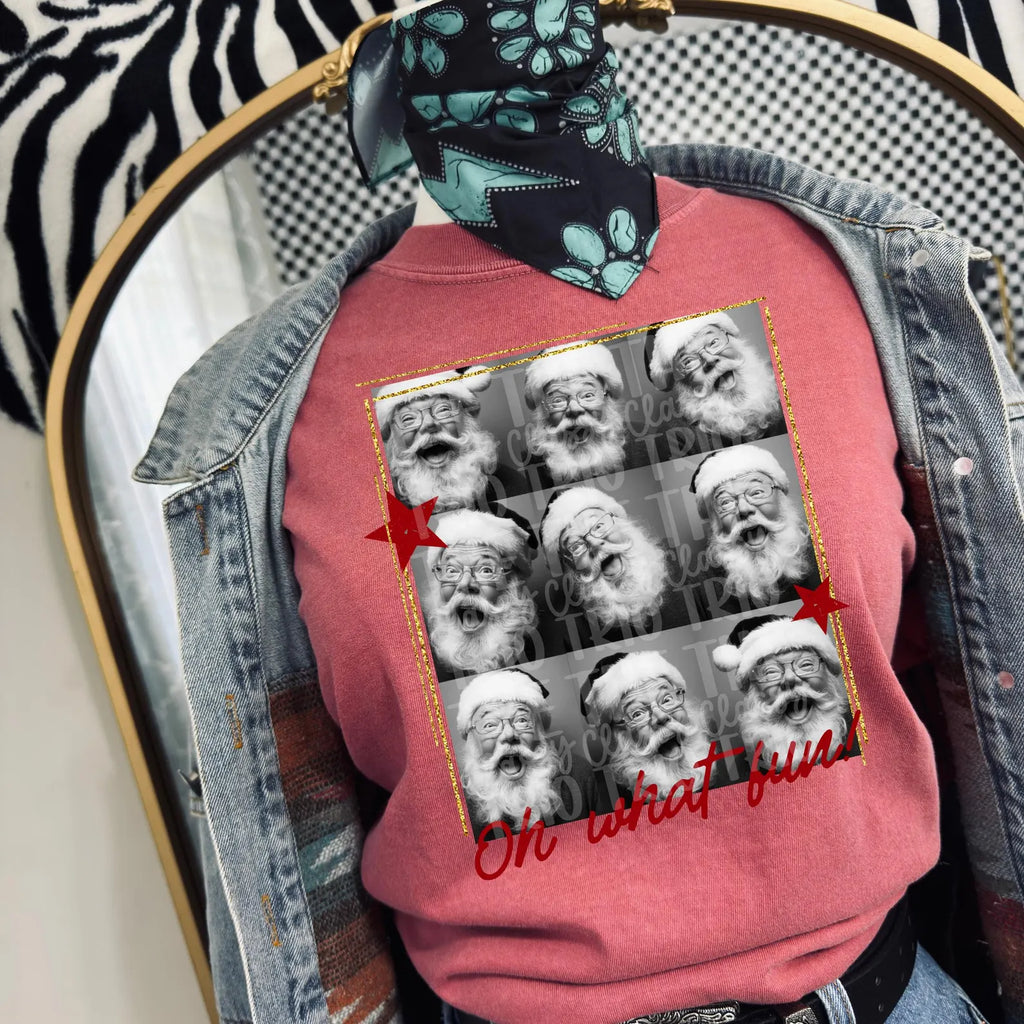 Polaroid Santa collage tee or sweatshirt