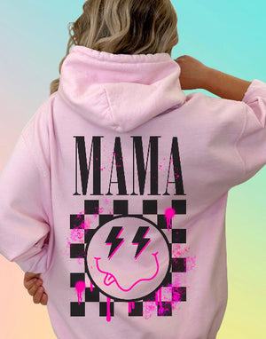 Mama goofy face checkered tee design NOT ON HOODIE